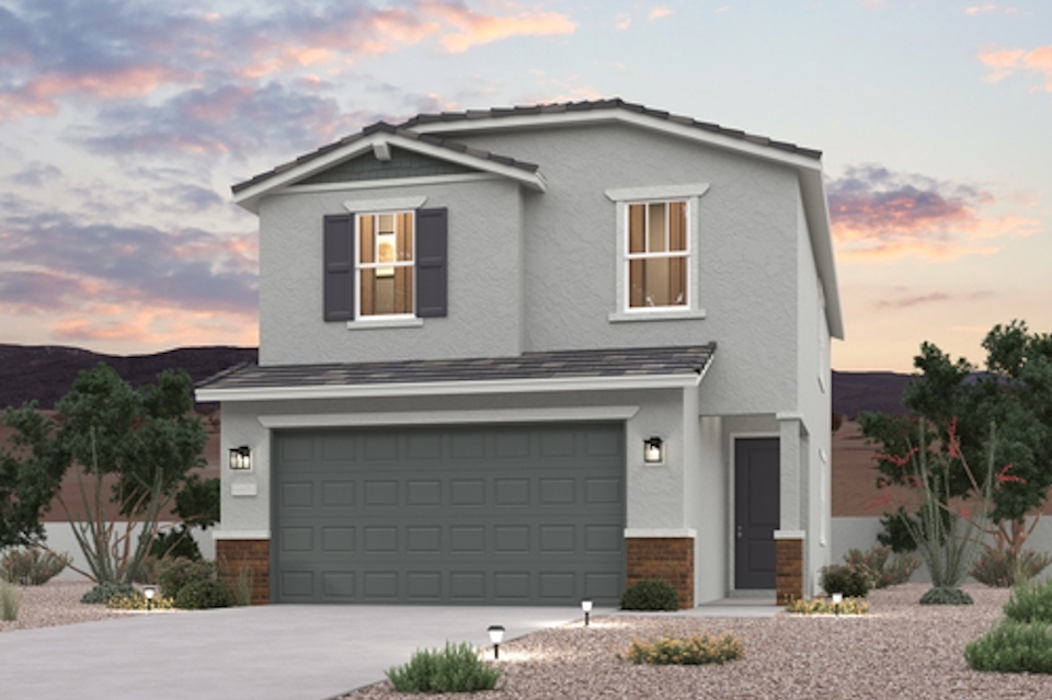 A house with a garage.