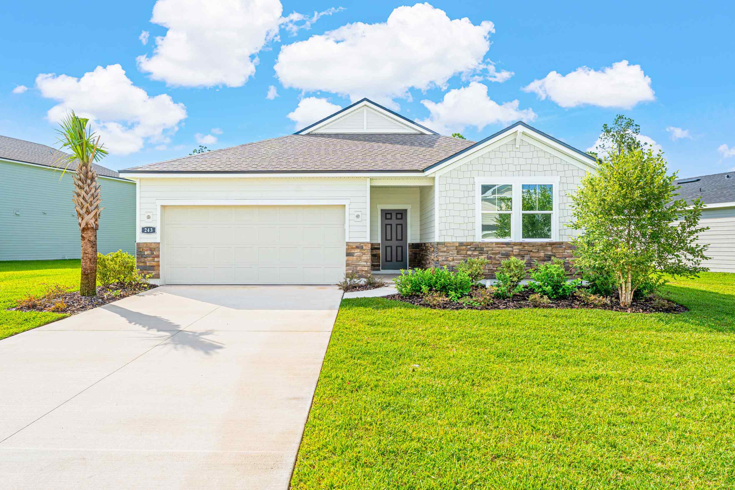 Charleston II Lot 123 Front Exterior at Seminole Palms in Palm Coast