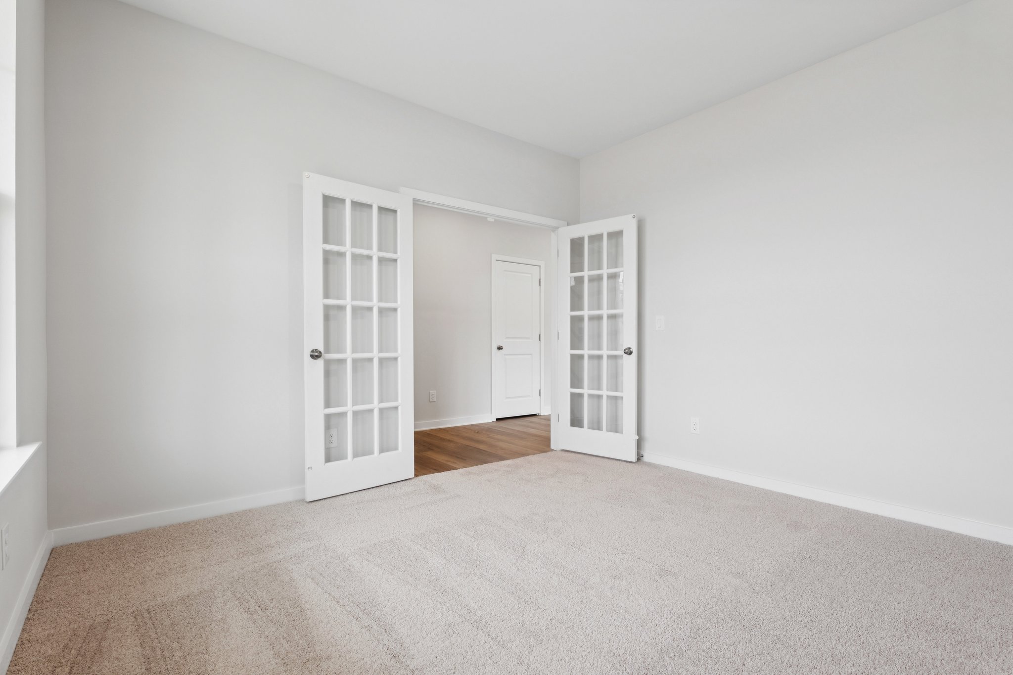 A room with white walls.