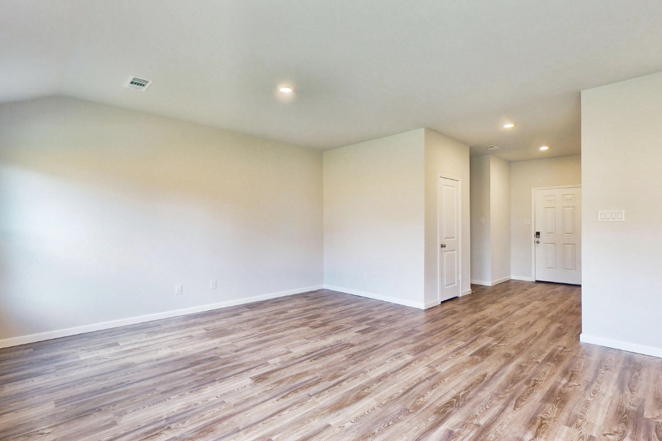 A room with white doors.