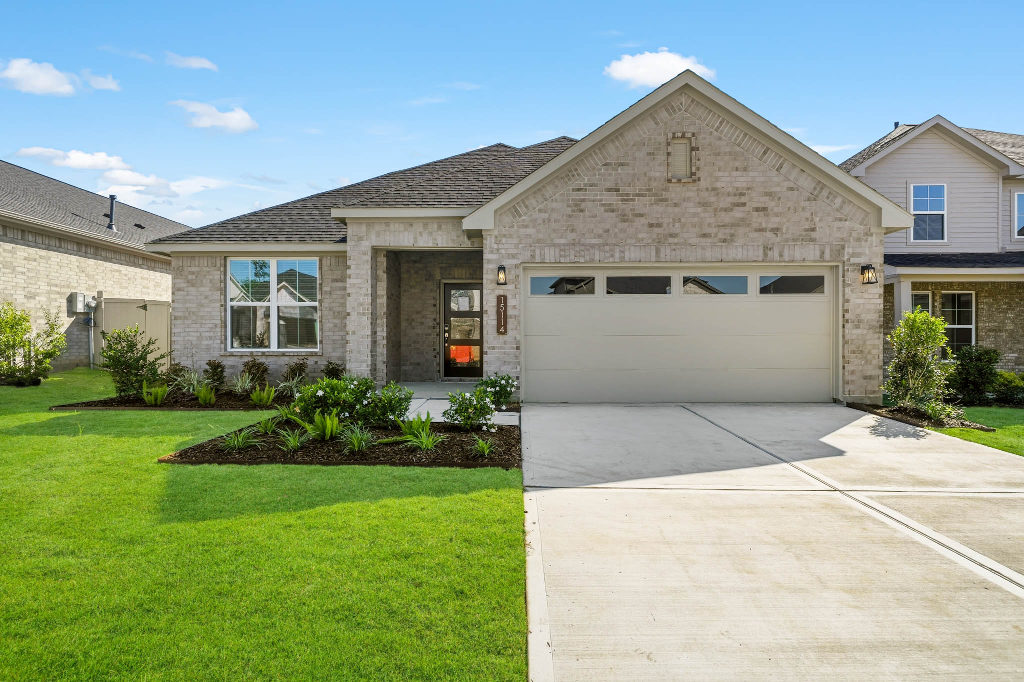A house with a garage.