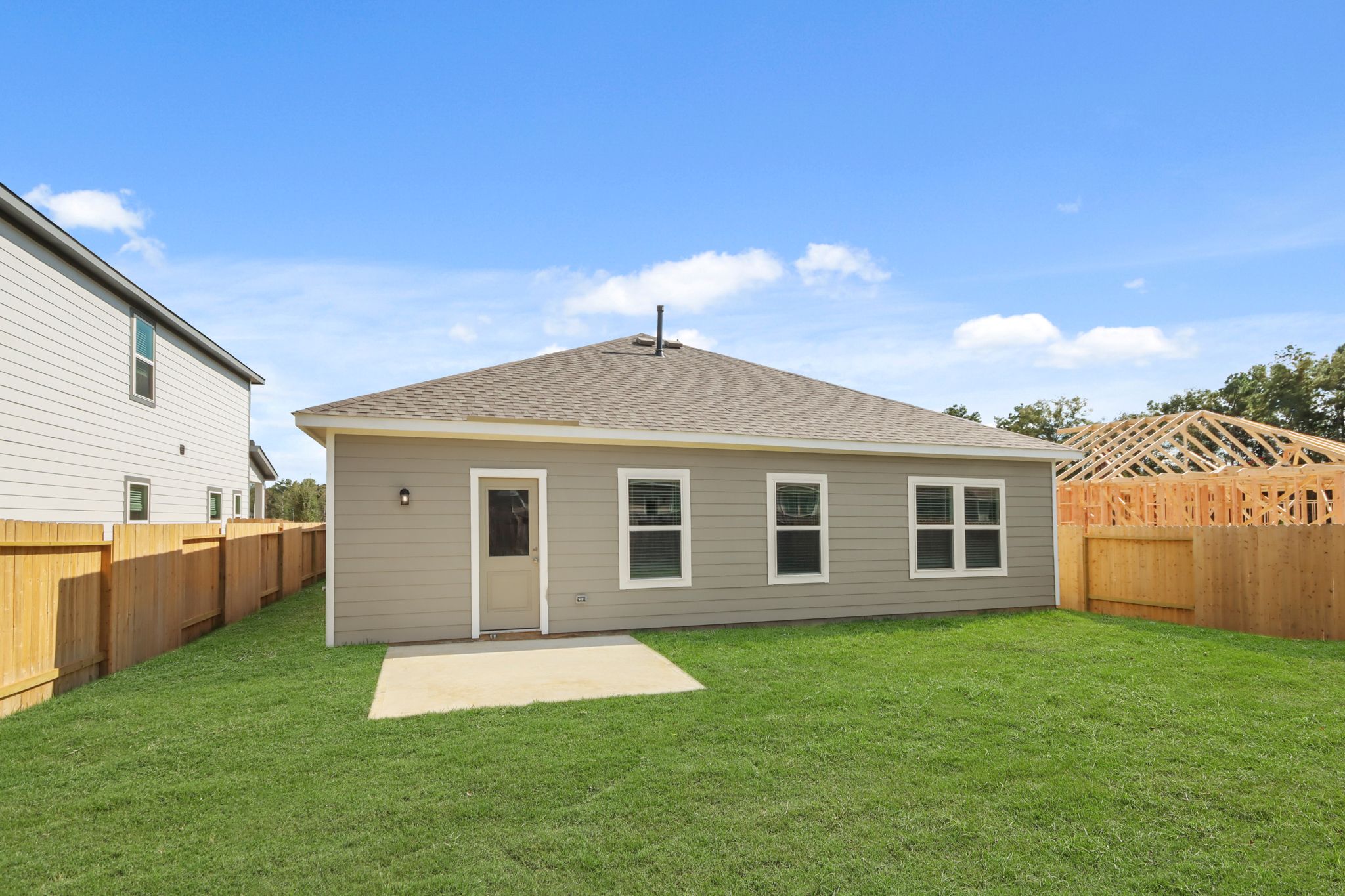A house with a yard.