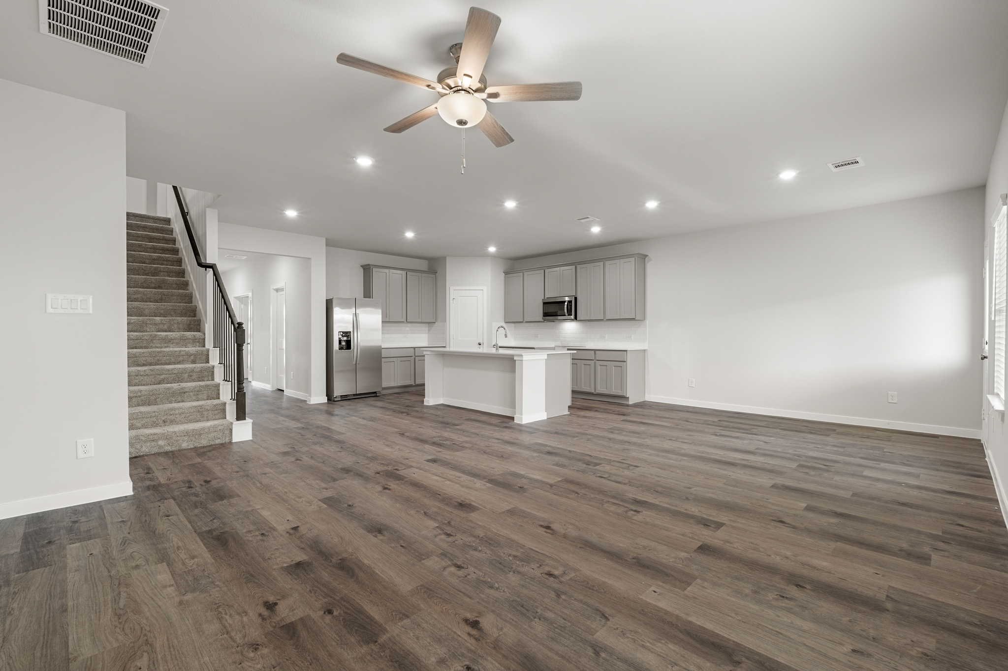 A large empty kitchen.