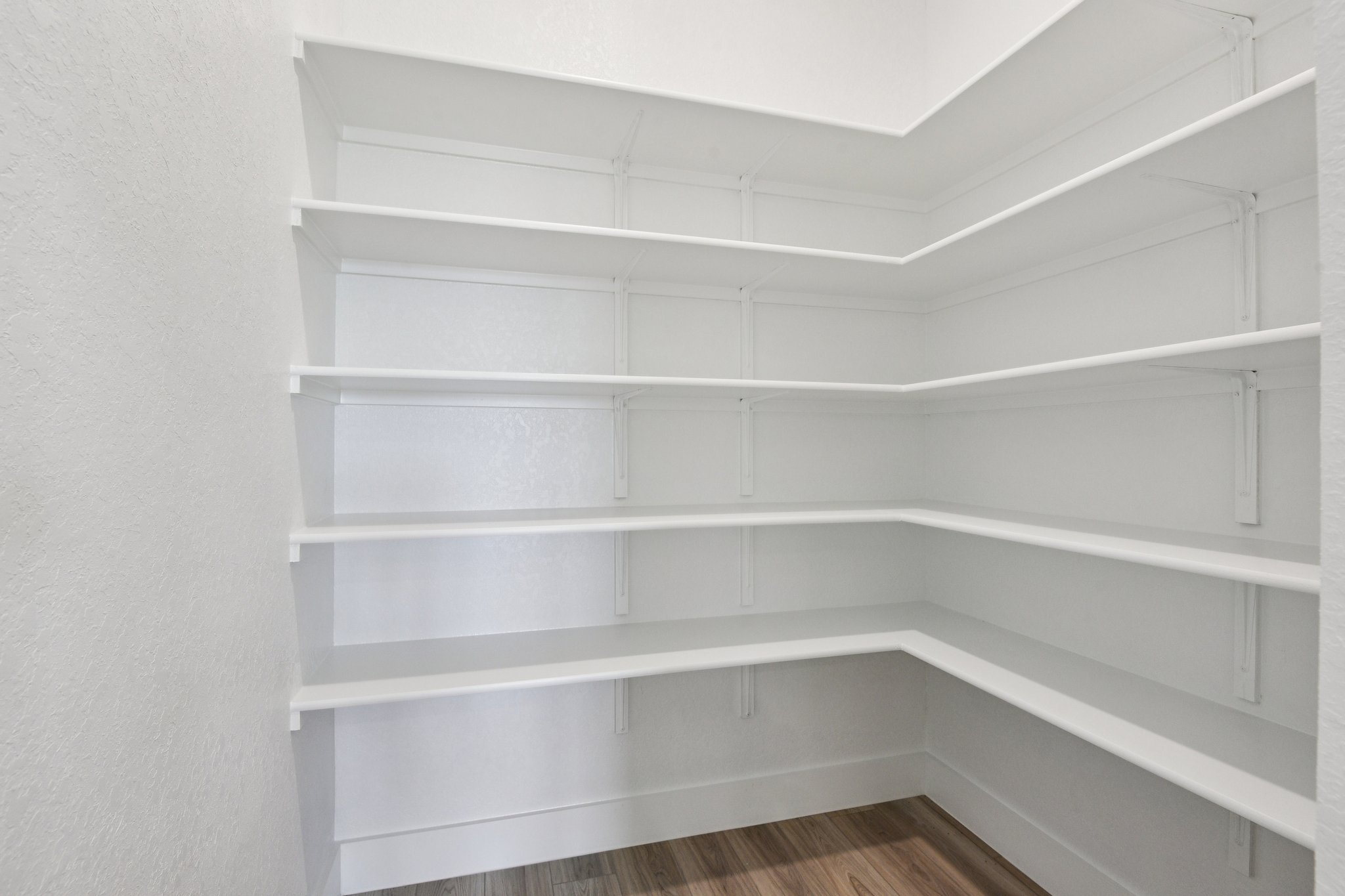 A white shelf with white shelves.