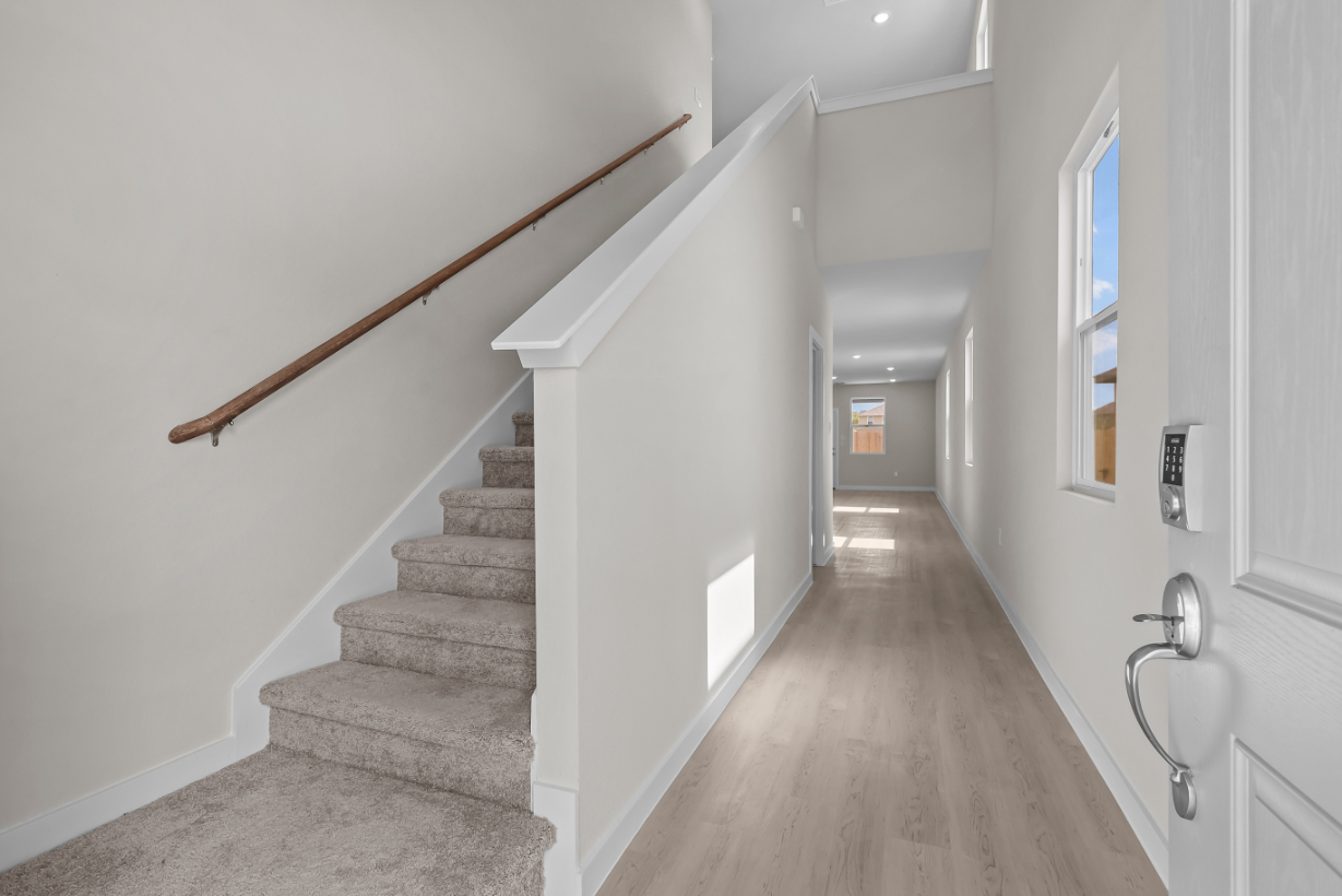 A staircase in a house.