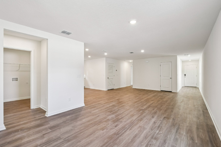 A room with white doors.