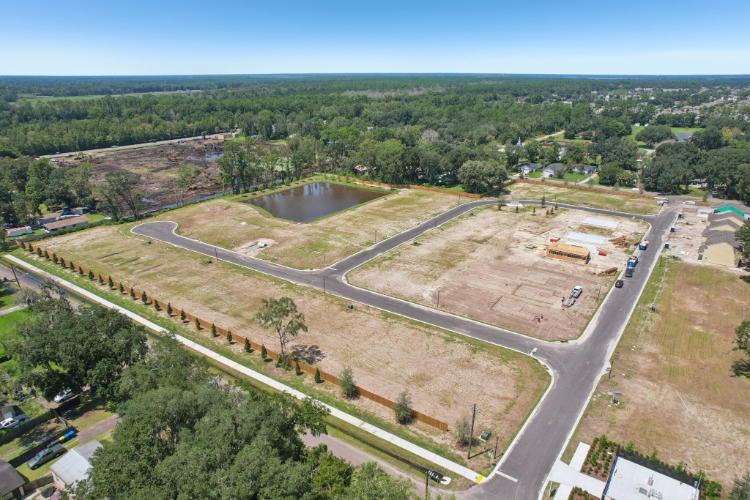 A high angle view of a road.